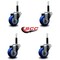 Service Caster 3'' Blue Poly Wheel Swivel 3/4'' Expanding Stem Caster Set, 4PK SCC-EX20S314-PPUB-BLUE-34-4 - alternate 3